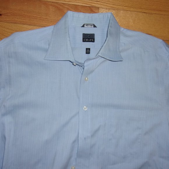 CHAPS MEN DRESS SHIRT VERY NICE GREAT - Picture 2 of 4
